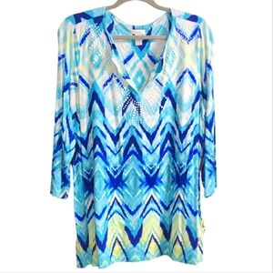 Chico's Beaded Turqoise Tunic
